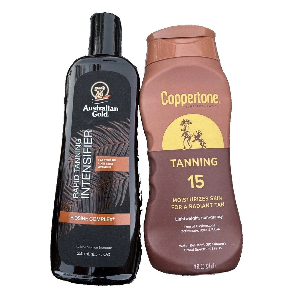 Australian Gold Rapid Tanning Intensifier 8.5oz Copper Tone Tanning 15 8oz Lot